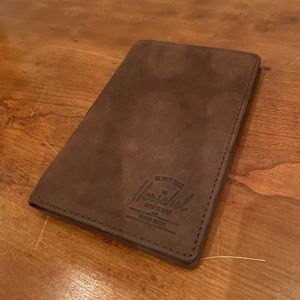 Herschel Supply Co. New Leather Passport Holder / Oversized Wallet